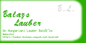 balazs lauber business card